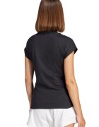 adidas Sportswear Памучна тениска Essentials с овално деколте Черен/Бял