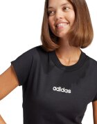 adidas Sportswear Памучна тениска Essentials с овално деколте Черен/Бял