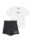 adidas Sportswear Памучна тениска и къс панталон - 2 части Черен/Мръснобял