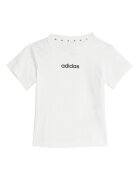 adidas Sportswear Памучна тениска и къс панталон - 2 части Черен/Мръснобял