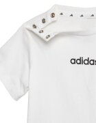 adidas Sportswear Памучна тениска и къс панталон - 2 части Черен/Мръснобял