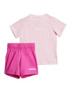 adidas Sportswear Памучна тениска и къс панталон - 2 части Фуксия/Бял/Прашно розово