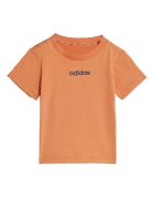 adidas Sportswear Памучна тениска и къс панталон - 2 части Тъмносин/Бледооранжев