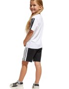 adidas Sportswear Памучна тениска и къс панталон Черен/Бял