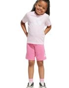 adidas Sportswear Памучна тениска и шорти - 2 части Бял/Розово