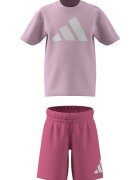 adidas Sportswear Памучна тениска и шорти - 2 части Бял/Розово