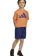adidas Sportswear Памучна тениска и шорти - 2 части Тъмносин/Бледооранжев