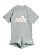 adidas Sportswear Памучна тениска и шорти Tiro_Nster Бял/Зелени аспержи