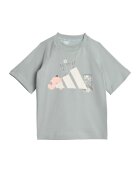 adidas Sportswear Памучна тениска и шорти Tiro_Nster Бял/Зелени аспержи