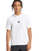adidas Sportswear Памучна тениска с бродирано лого Черен/Бял