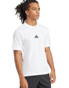 adidas Sportswear Памучна тениска с бродирано лого Черен/Бял