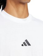 adidas Sportswear Памучна тениска с бродирано лого Черен/Бял
