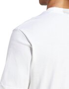 adidas Sportswear Памучна тениска с бродирано лого Черен/Бял