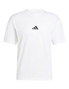 adidas Sportswear Памучна тениска с бродирано лого Черен/Бял