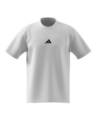 adidas Sportswear Памучна тениска с бродирано лого Черен/Бял