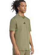 adidas Sportswear Памучна тениска с бродирано лого Каки