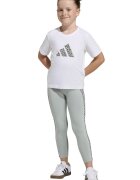 adidas Sportswear Памучна тениска с лого и панталон - 2 части Бял/Тъмнокафяв/Бледозелен