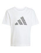 adidas Sportswear Памучна тениска с лого и панталон - 2 части Бял/Тъмнокафяв/Бледозелен