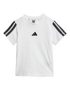 adidas Sportswear Памучни тениска и шорти - 2 части Бял/Черен