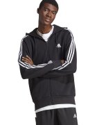 adidas Sportswear Памучно худи Essentials с 3 ивици - Черен