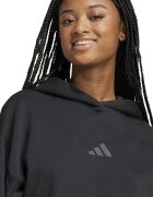 adidas Sportswear Памучно худи с рипс Черен