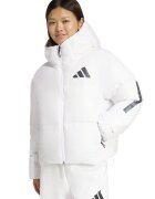 adidas Sportswear Подплатено зимно яке с висока талия - Черен/Бял