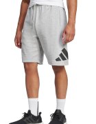 adidas Sportswear Шорти с памук и лого Черен/Светлосив меланж