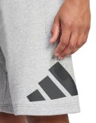 adidas Sportswear Шорти с памук и лого Черен/Светлосив меланж