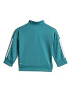 adidas Sportswear Спортен екип Essentials Climacool с цип Бял/Тъмнозелен/Персийско зелено