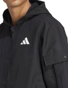 adidas Sportswear Спортен екип с качулка джобове и лого Черен