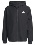 adidas Sportswear Спортен екип с качулка джобове и лого Черен