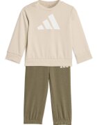 adidas Sportswear Спортен екип с контрастно лого Маслинено зелено/Крем