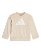 adidas Sportswear Спортен екип с контрастно лого Маслинено зелено/Крем