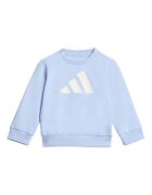 adidas Sportswear Спортен екип с лого Бял/Пастелносин