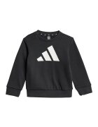 adidas Sportswear Спортен екип с лого Черен/Бял
