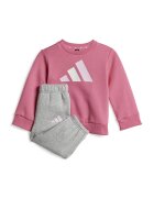 adidas Sportswear Спортен екип с лого Сив меланж/Розово