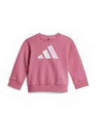 adidas Sportswear Спортен екип с лого Сив меланж/Розово