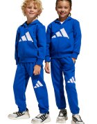 adidas Sportswear Спортен екип с цип и качулка Бял/Кралско Синьо