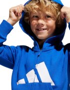 adidas Sportswear Спортен екип с цип и качулка Бял/Кралско Синьо