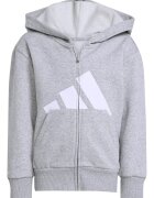 adidas Sportswear Спортен екип с цип и качулка Черен/Светлосив меланж