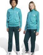 adidas Sportswear Спортен екип с цип и лого Бял/Аквамарин син/Петролно синьо