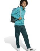 adidas Sportswear Спортен екип с цип и лого Бял/Аквамарин син/Петролно синьо