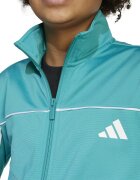 adidas Sportswear Спортен екип с цип и лого Бял/Аквамарин син/Петролно синьо