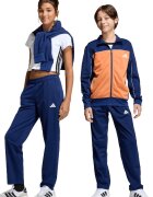 adidas Sportswear Спортен екип с цип и лого Оранжев/Тъмносин
