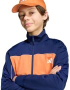 adidas Sportswear Спортен екип с цип и лого Оранжев/Тъмносин
