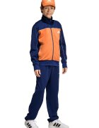 adidas Sportswear Спортен екип с цип и лого Оранжев/Тъмносин