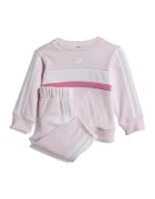adidas Sportswear Спортен екип с цветен блок - Бял/Бледо розово