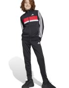 adidas Sportswear Спортен екип Tiberio с цип и лого Бял/Черен