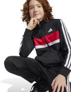 adidas Sportswear Спортен екип Tiberio с цип и лого Бял/Черен