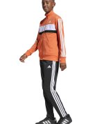 adidas Sportswear Спортен екип Tiberio с цип и лого Бял/Черен/Бледооранжев